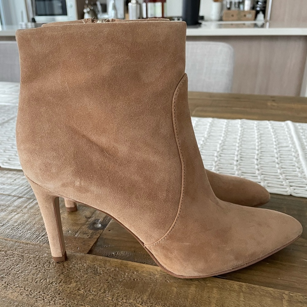 Tan Sam Edelman Pointed Toe Booties